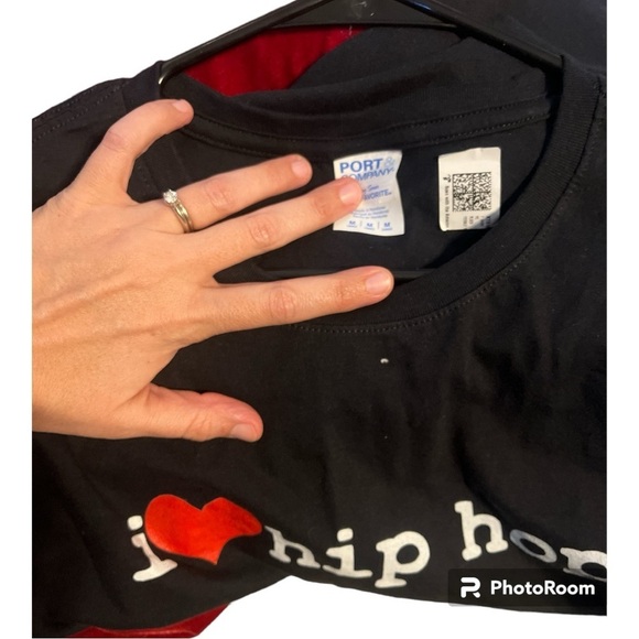 i heart ♥️ hip hop black t-shirt women’s size M - Picture 2 of 2